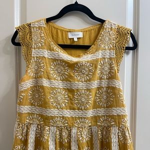 Bohme Demi Embroidered Top In Mustard